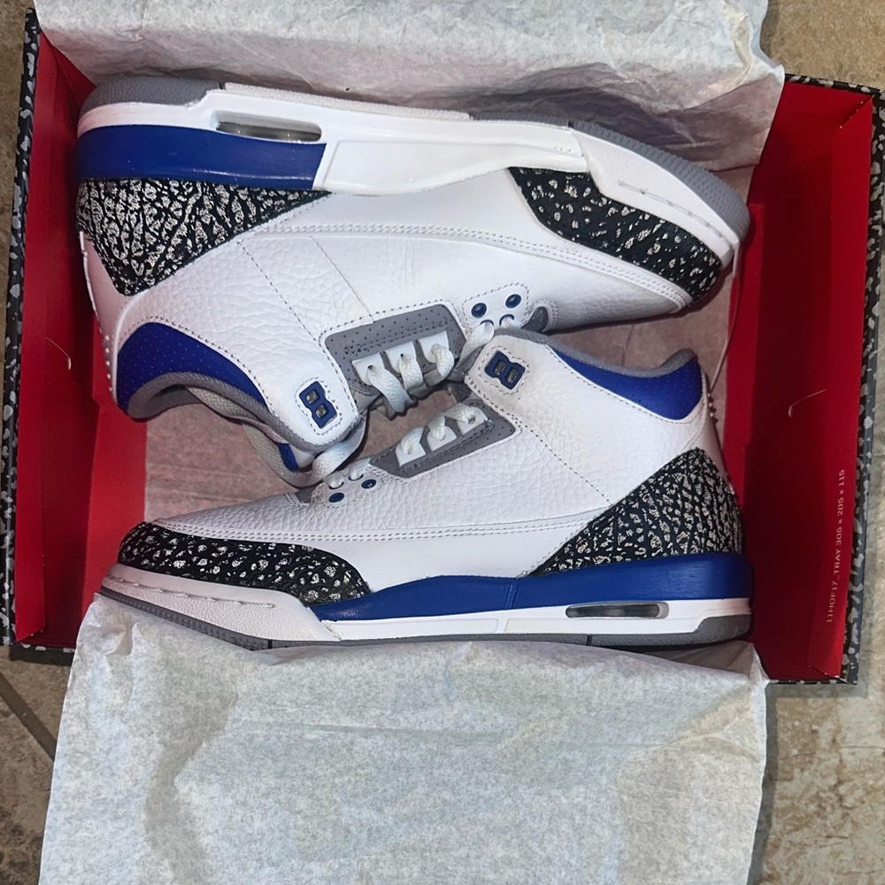 Size 7 - Air Jordan 3 Retro Racer Blue (GS) Basketball